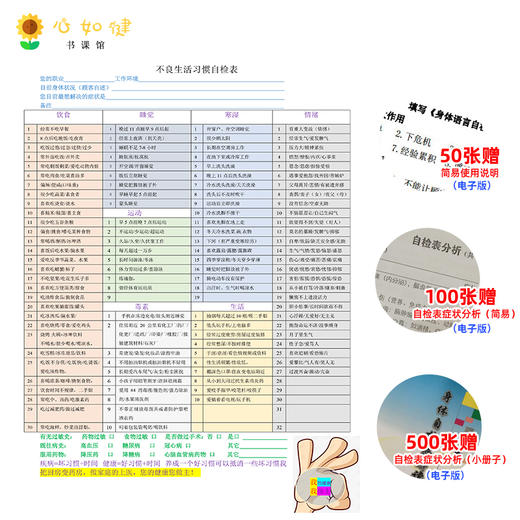 【全新标准版】健康症状自检表-读懂身体的语言不良生活习惯 272项大病早期的症状有赠品包邮 商品图2