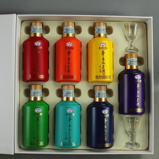 【清仓瑕疵品，酒盒破损】茅台集团 不老酒（炫七彩装)  酱香型 53度 125ml*7瓶 商品图3