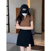 【限时折扣】开叉半身高腰防走光短裙 黑色（非质量问题不退不换） 商品缩略图3
