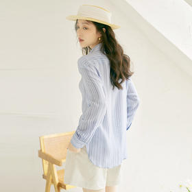 单品推荐|“纸片人真丝衬衫”13姆米凉感真丝色织条纹衬衫
