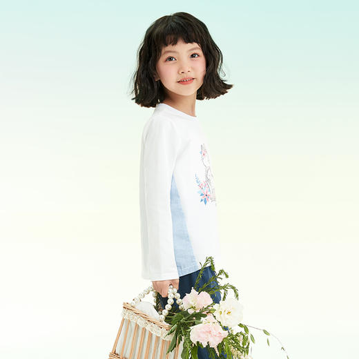 mettekids儿童长袖T恤2022春季新款小衫洋气女童可爱卡通打底衫 商品图4
