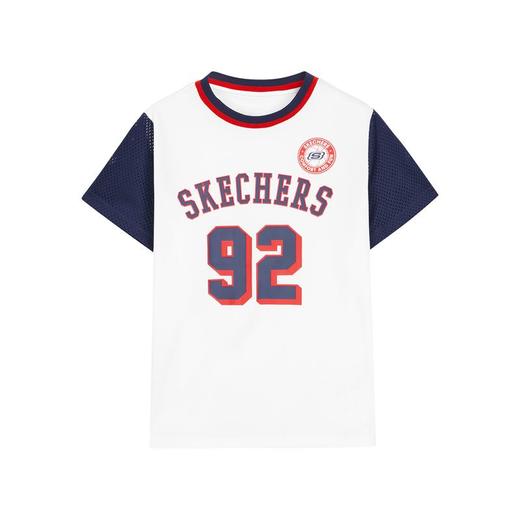 小斯凯奇儿童短袖套装2022夏季新款小童篮球衣男大童运动服P222B030 商品图4