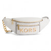 MICHAEL KORS 迈克 科尔斯 男士金属字母皮质腰包 白色 30H8GKSN6L OPTIC WHITE 商品缩略图0