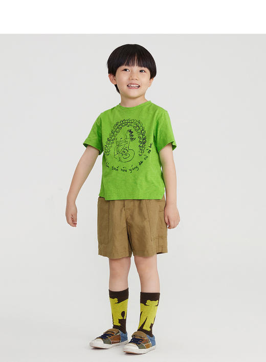 江南布衣童  22年夏季新款儿童男女童极简宽松短裤 1M5E02250 商品图6