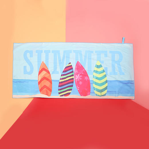 【速干浴巾 亲肤柔软不变形】双面绒数码印花方形沙滩巾浴巾运动游泳露营 商品图1