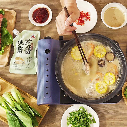 【秋季火锅必备】金龙鱼纯芝麻酱200g*2袋+二八酱200g*2袋 商品图1