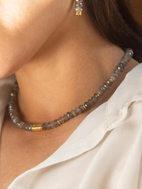 CAPSULE | Wild Necklace Labradorite [ 拉长石项链 银灰 ]