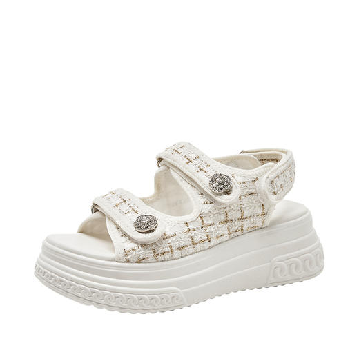 ZHR2022年新款夏季时装凉鞋女款时尚配裙子小香风气质厚底女鞋子 商品图4