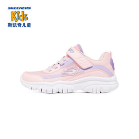 小斯凯奇女童鞋2022夏季大小童休闲运动鞋魔术贴302552L