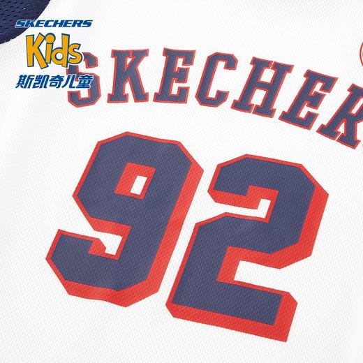 小斯凯奇儿童短袖套装2022夏季新款小童篮球衣男大童运动服P222B030 商品图8