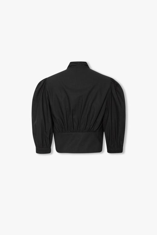 【商场同款】麦檬夏飘带下摆泡泡袖上衣5C6123411 商品图1