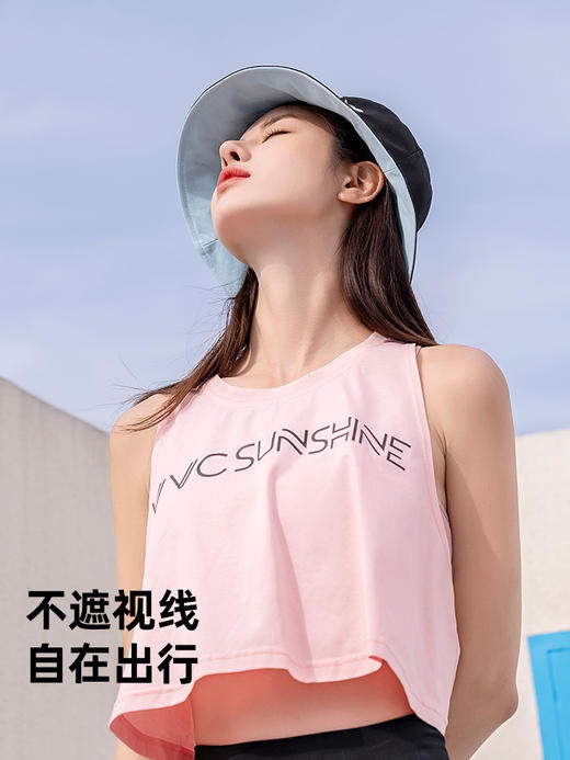 VVC渔夫帽女双面防紫外线防晒帽遮阳太阳帽夏季帽子大帽檐太阳帽 商品图7