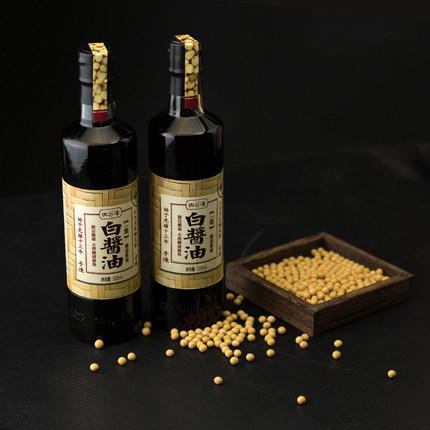 【晒足180天】沈荡白酱油500ml*2传统手工古法黄豆酱嘉兴海盐特产exp2022.9 商品图0