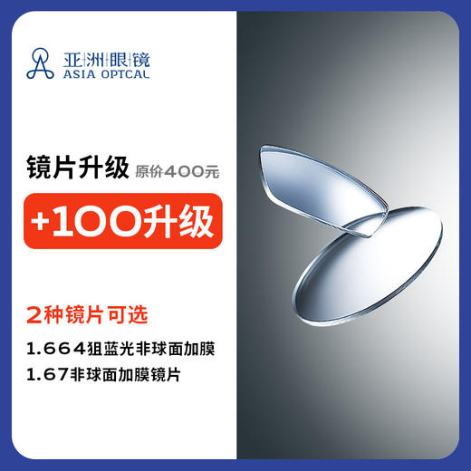 【门店配镜专享】【2片装】升级为兄弟1.664狙蓝光非球面加膜/E2非球面1.67 商品图0