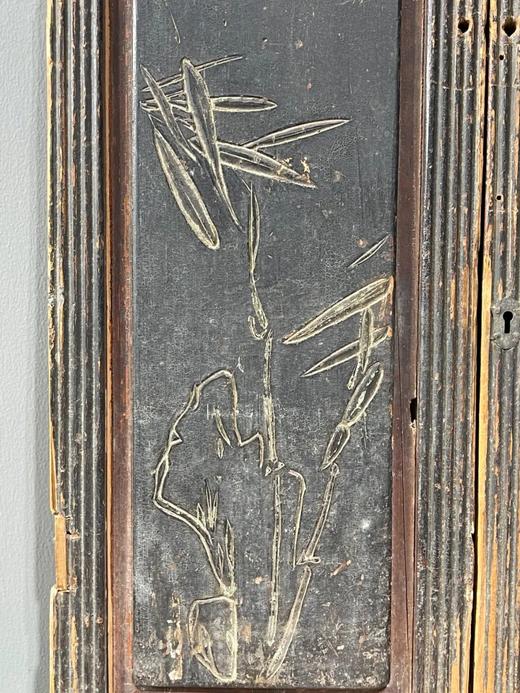 硬木雕花髹漆橱柜门板一对，顺丰包邮 商品图6