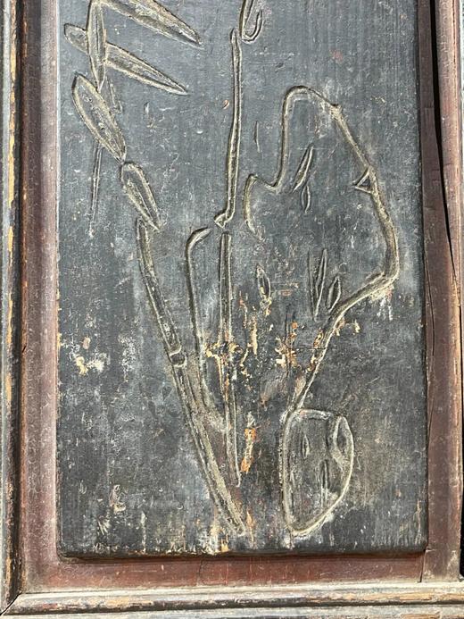 硬木雕花髹漆橱柜门板一对，顺丰包邮 商品图4