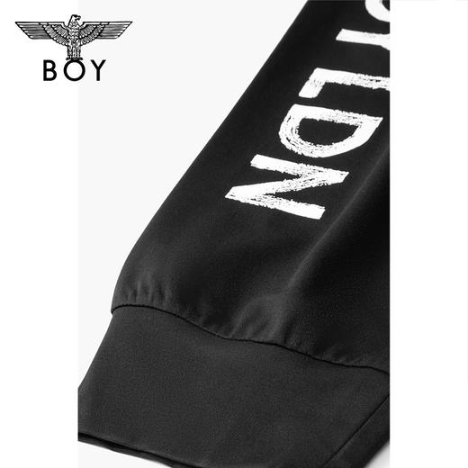 BOYLONDON休闲裤男女款22夏季新品白色印花运动针织长裤B222N15002 商品图3