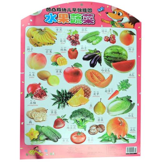 水果蔬菜/凹凸版幼儿早教挂图 商品图0