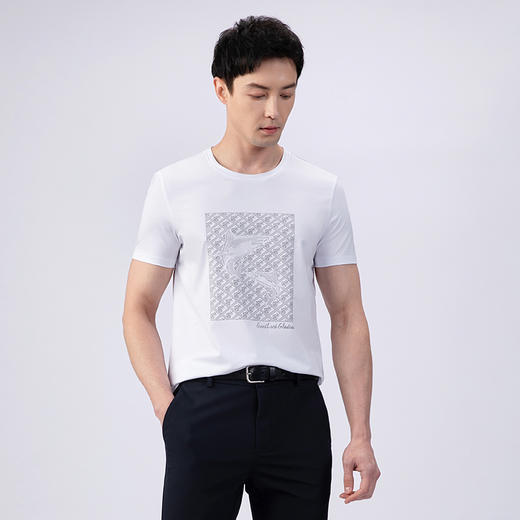 GOOD LUCK/德鲨烫钻印花亲肤柔软圆领短袖T恤LY23572 商品图3