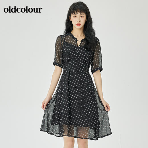 oldcolour2022夏季新品休闲通勤连衣裙O21101104 商品图4