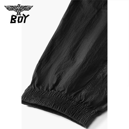 BOYLONDON工装裤男女款22夏季新品腰绳调节黑色通勤休闲裤B222N34004 商品图3