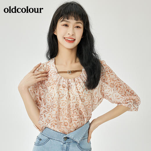 oldcolour夏季新品通勤宽松简约设计感套头衫女O22012230 商品图2