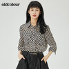 oldcolour2022夏季新品设计感通勤七分袖衬衫女O21012141 商品缩略图5