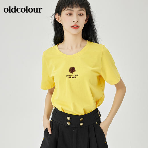 oldcolour夏季新品全棉短袖T恤女O21021120 商品图5