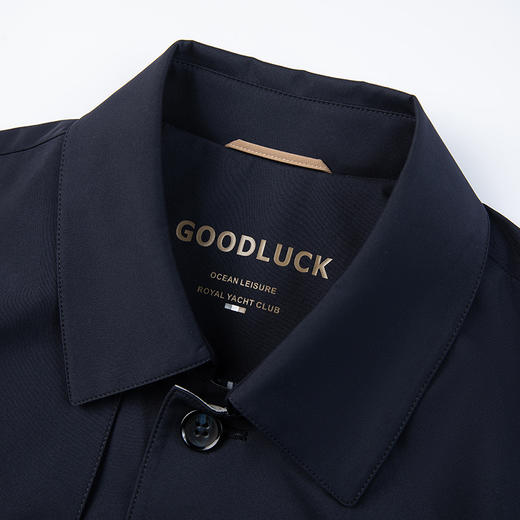 GOOD LUCK/德鲨经典翻领挺括简洁风衣外套LY24508-830 商品图5