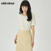 oldcolour2022夏季新品短袖通勤简约短袖T恤女O21021179 商品缩略图7