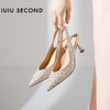 IUIU SECOND 2022夏新款经典延续珍珠水钻后空凉鞋高跟鞋U22AH11271 商品缩略图7