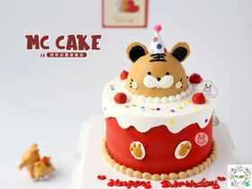 小老虎立体裱花蛋糕