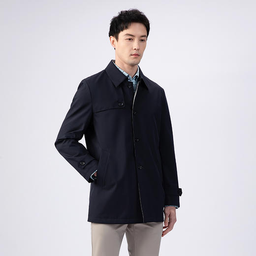 GOOD LUCK/德鲨经典翻领挺括简洁风衣外套LY24508-830 商品图1