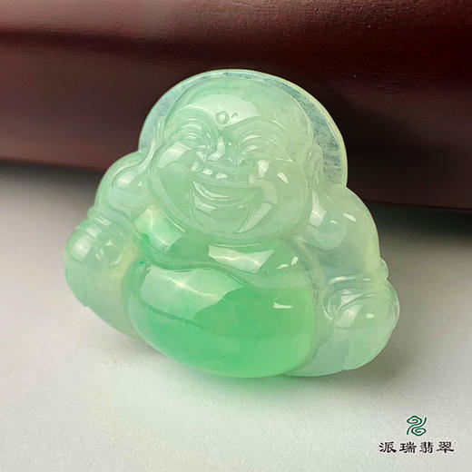 派瑞翡翠 翡翠佛 糯冰种 飘绿花 商品图3