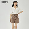 oldcolour2022夏季新品简约通勤短袖衬衫女O21011357 商品缩略图3