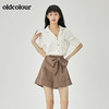 oldcolour2022夏季新品简约通勤短袖衬衫女O21011357 商品缩略图4