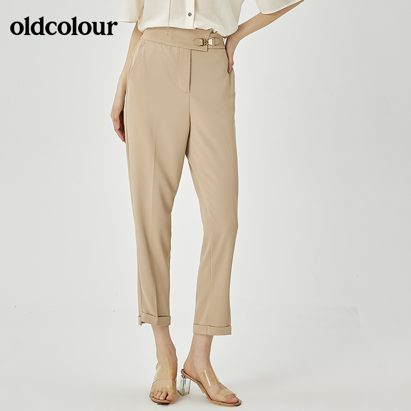 oldcolour2022夏季新品通勤简约西装裤女O21073109