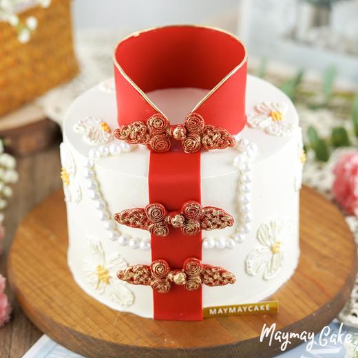 B4000【母亲节】“优雅复古旗袍”蛋糕 商品图1