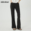 oldcolour夏季新品纯色设计感修身喇叭裤女O22073266 商品缩略图5