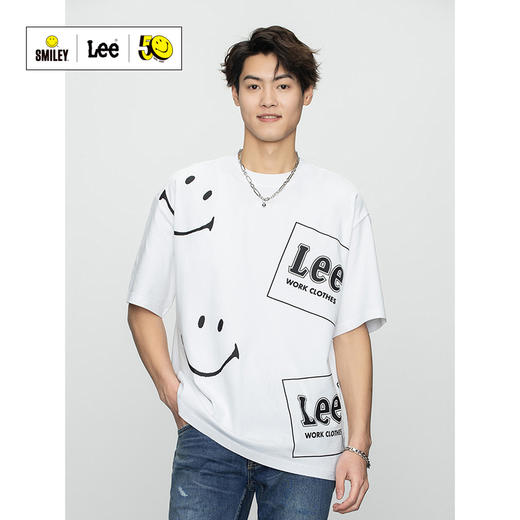 【Smiley®联名】Lee22春夏新品舒适印花多色男短袖T恤LMT001562 商品图0