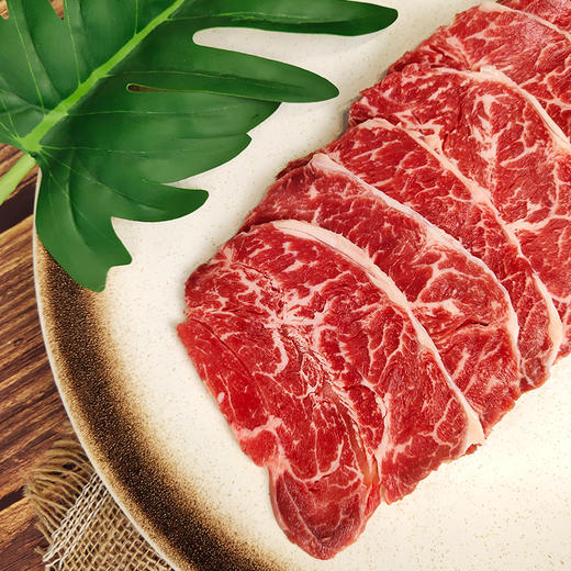 谷饲安格斯板腱薄片1000克 原肉原切 柔嫩多汁 可煎可烤可炒 商品图1