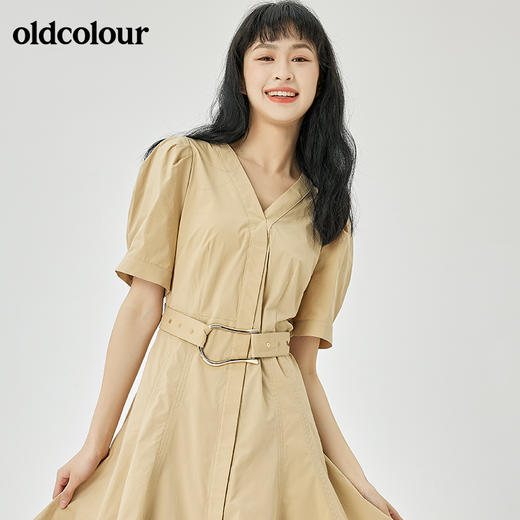 oldcolour2022夏季新品简约通勤连衣裙O22101202 商品图1
