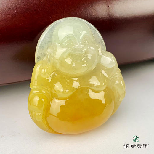 派瑞翡翠 翡翠佛 糯冰种 黄翡 商品图1
