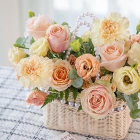 【温馨回馈】奶黄色混搭小花篮