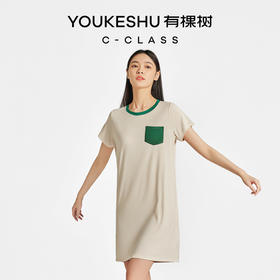 有棵树女士宽松垂感短袖睡裙C-J617