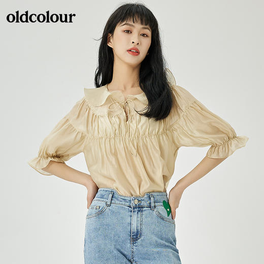 oldcolour2022夏季新品通勤套头衫女O21012165 商品图3