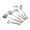 菲仕朗（FOSSLANG）304不锈钢汤勺锅铲打蛋器意粉爪 漏勺厨具煎铲勺不锈钢厨具七件套带挂架 商品缩略图1