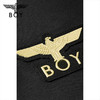 BOYLONDON短裤男女同款22春夏新品鹰翼印花黑色宽松休闲裤B222N13006 商品缩略图2
