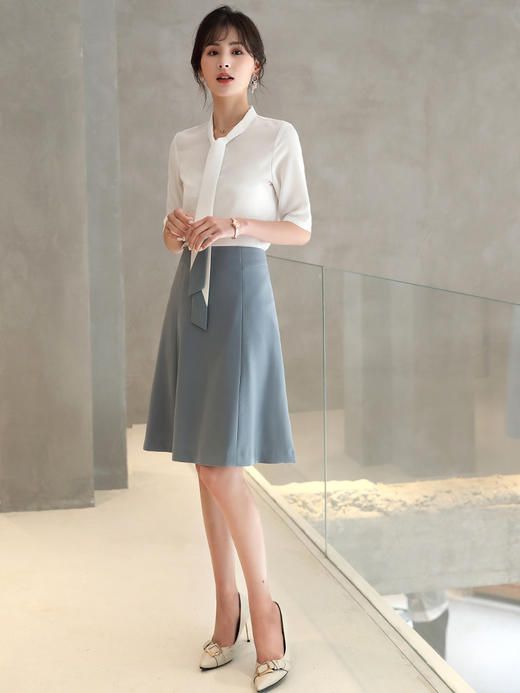 艾尚臣职业裙套装工作服气质女神范时尚美容院空姐制服前台工作装 商品图1