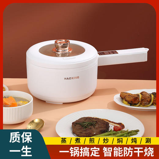 抖音爆款电煮锅宿舍学生锅电热锅家用多功能一体小电锅小型煮面锅电热火锅 商品图2